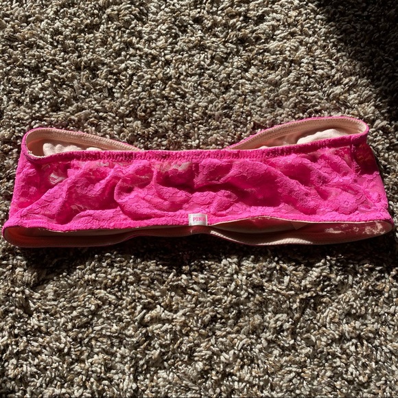 PINK Victoria’s Secret Lace Bandeau Medium - Picture 3 of 5
